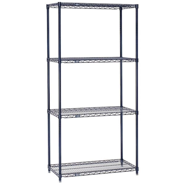 Nexel Nexelon Wire Shelving, Blue Epoxy, 42W X 21D X 63H 21426N - main